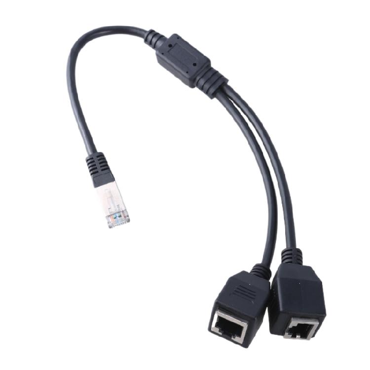 Multiple Device RJ45 LAN Networking Splitter 1 Male To 2 Female Y Adapter Cable Ethernet Extension Cable