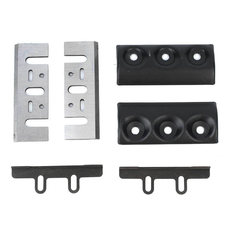 Practical Blades Electric Planer Blades Black Blade Clamp Planer Blade Clamp Tableting 6Pcs/Set For 1900B Electric Planer Metal