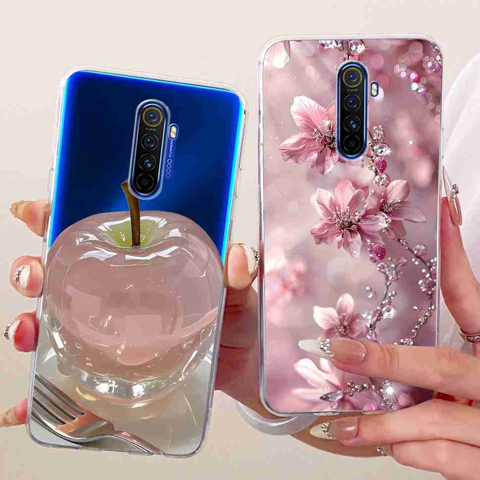 For Realme X 2 X2 Pro RMX1931 Case Cartoon Cat Simple Silicone Cover For Oppo Realmex2 Pro Phone Case Shockproof Bumper