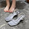 Mode 2025 Neue Sandalen Sommer Elegant und Bequeme Schuhe Perlen Perlenstickerei Zehenfrei Mode Damen Party Sandalen Schuhe Hohe Absätze