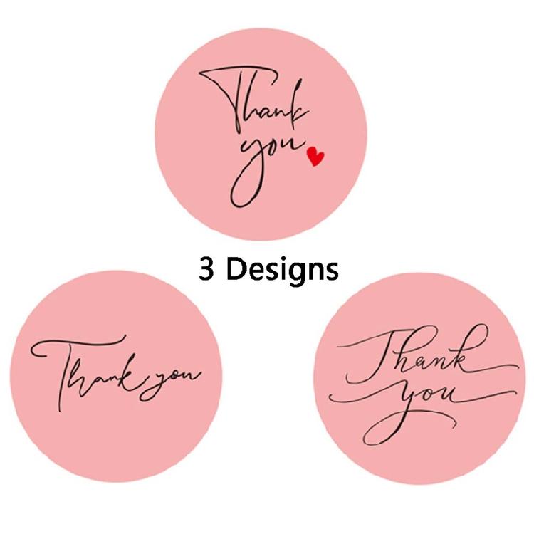 500Pcs/Roll Scrapbooking Seal Labels 3 Styles Thank You Adhesive Label Stickers