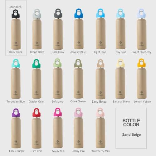 [REVOMAX Official] 20oz 592ml Stainless Steel Bottle, Carbonated, Cap Sold Separately, Keeps Hot Drinks Hot for 18 Hours, Cold for 36 Hours, Vacuum In