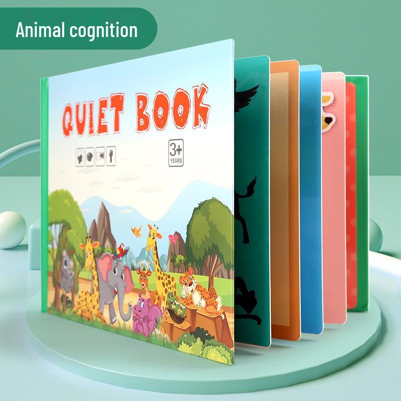 Grenzüberschreitendes Früherziehungs-Quiet-Stickerbuch für Kinder – Handgemachtes Lernspielzeug-Paket