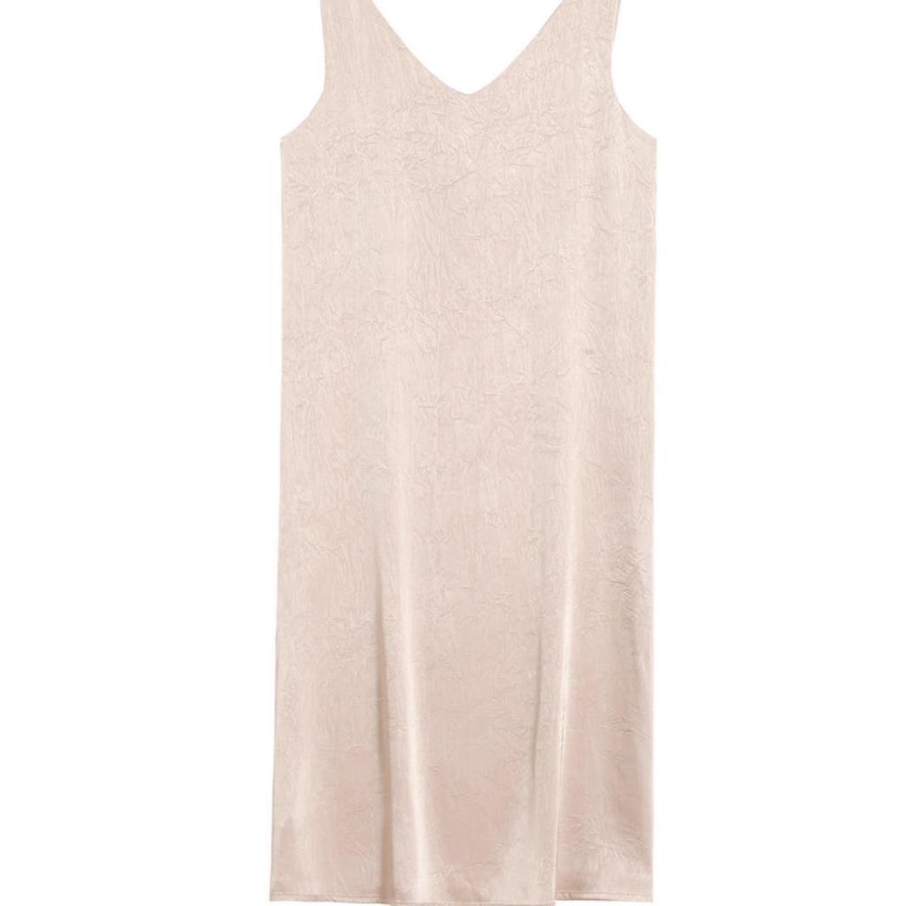 Damen Midikleid aus Satin mit V-Ausschnitt - Kollektion Frühjahr 2025