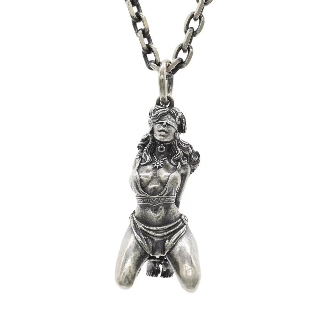 Collier avec pendentif ailes d'ange mystique gothique rétro pour hommes et femmes, bijoux tendance punk hip-hop, cadeau