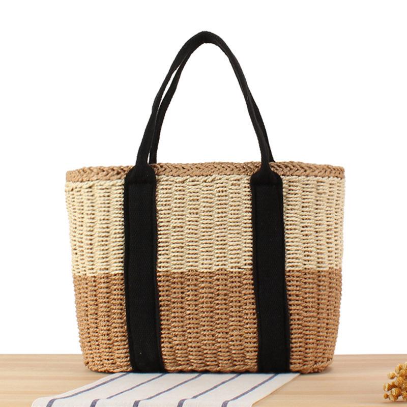 European and American Style Woven Beach Bag: Large Capacity, Casual, Versatile Women's Tote