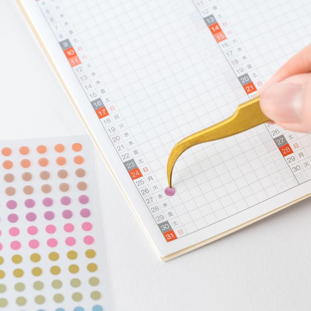 Hobonichi Techo TSUKI No Round Stickers Planner Accessories IRO/See-through (15mm)