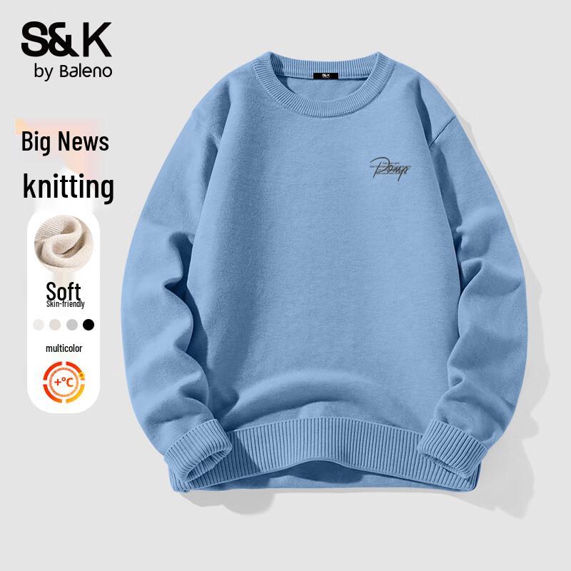 Baleno S&K Series Men's Letter Pattern Crew Neck Sweater
