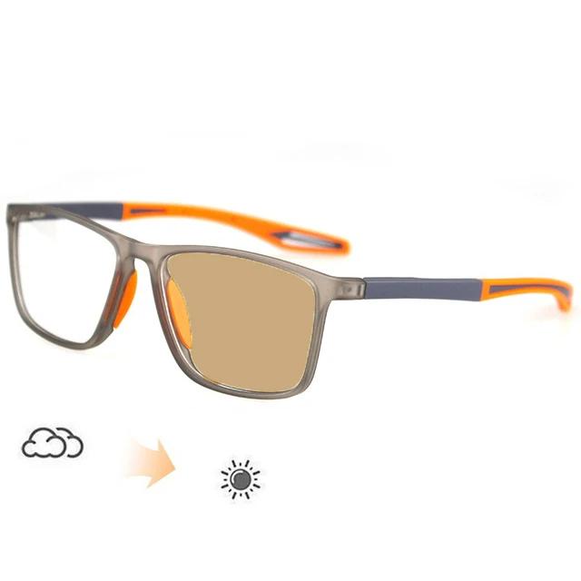 Retro TR90 Sports Photochromic Glasses Women Men's Classic Flexible Myopia Eyewear UV Shades Smart Color Changing Glasses