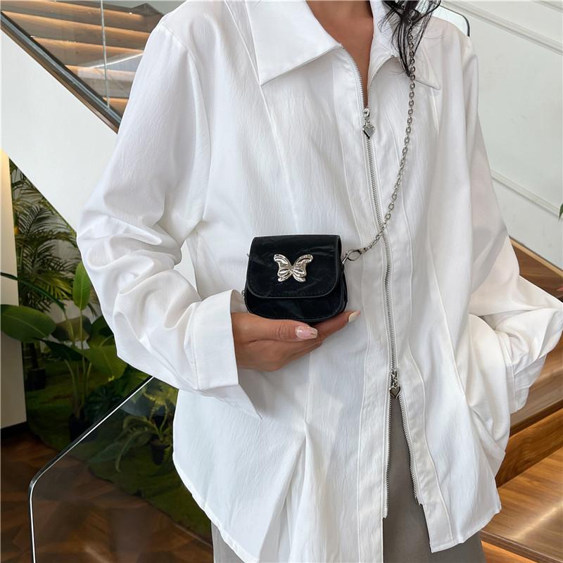 Chic Pu Saddle Bag For Women With Stylish Butterfly Design In Various Colors