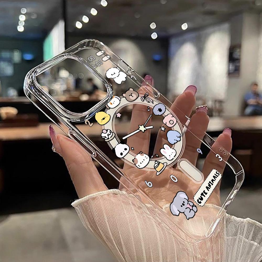 Magnetische Handyhülle für iPhone 12 14 16 17 Pro 17 16 15 14 13 12 Pro Max 12 13 14 15 16 Hochwertige Stoßfeste Hülle Vollständiger Schutz Niedlicher Stil