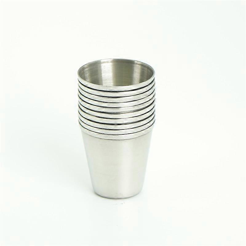 10Pcs 30Ml Portable Stainless Steel Wine Drinking Shot Glasses Barware Cup