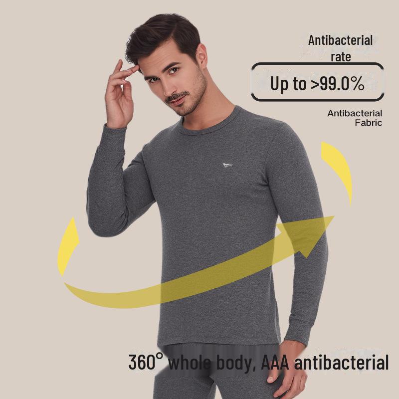 Septwolves Men's Antibacterial Cotton Slim Fit Thermal Set