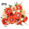 1 Bouquet 7 Heads Artificial Plant Looking Faux Silk Flower Table Centerpieces Simulation Flower Wedding Decor