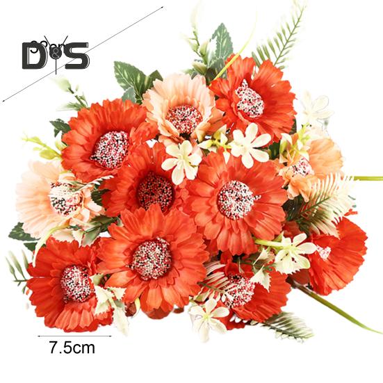 1 Bouquet 7 Heads Artificial Plant Looking Faux Silk Flower Table Centerpieces Simulation Flower Wedding Decor