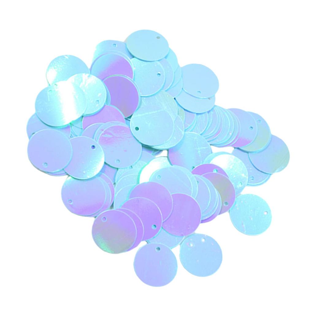 DIY Shiny Round Loose Sequins Paillettes Sewing Craft 16mm Blue