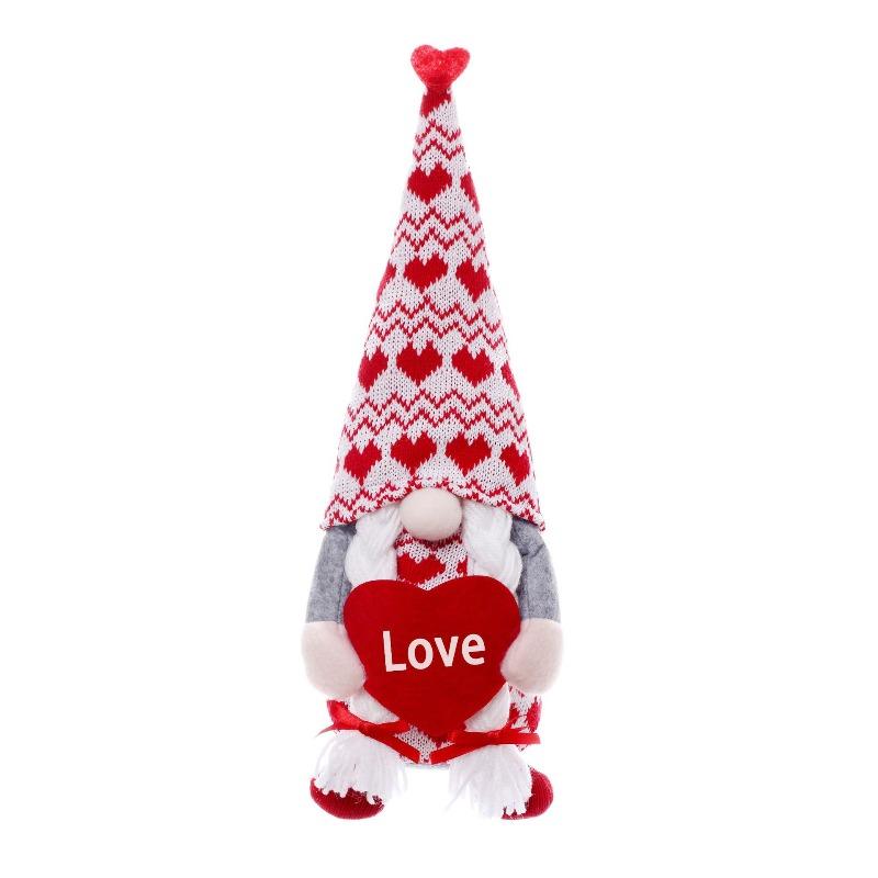 

1pcs Valentine s Day Cupid Heart Faceless Doll Rudolph Gnome Window Display Ornament Holiday Party Atmosphere Decor