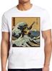 Japanese Toad Frog Playing Electric Guitar The Great Wave Gift Tee T Shirt 2256