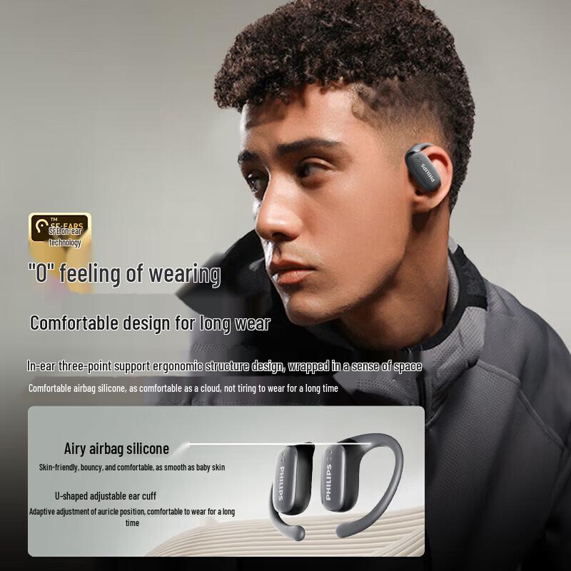 Philips TAT3708 True Wireless Open-Ear Bluetooth Sports Headphones