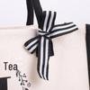 Custom Lace Initial Canvas Tote Bag