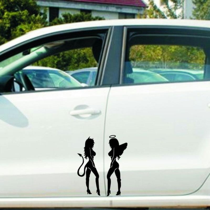 Car Sticker Vehicle Reflective Auto Personality Styling Angel Beauty Devil Sexy Girls for Car Trunk Decoration Motorcycle Decal