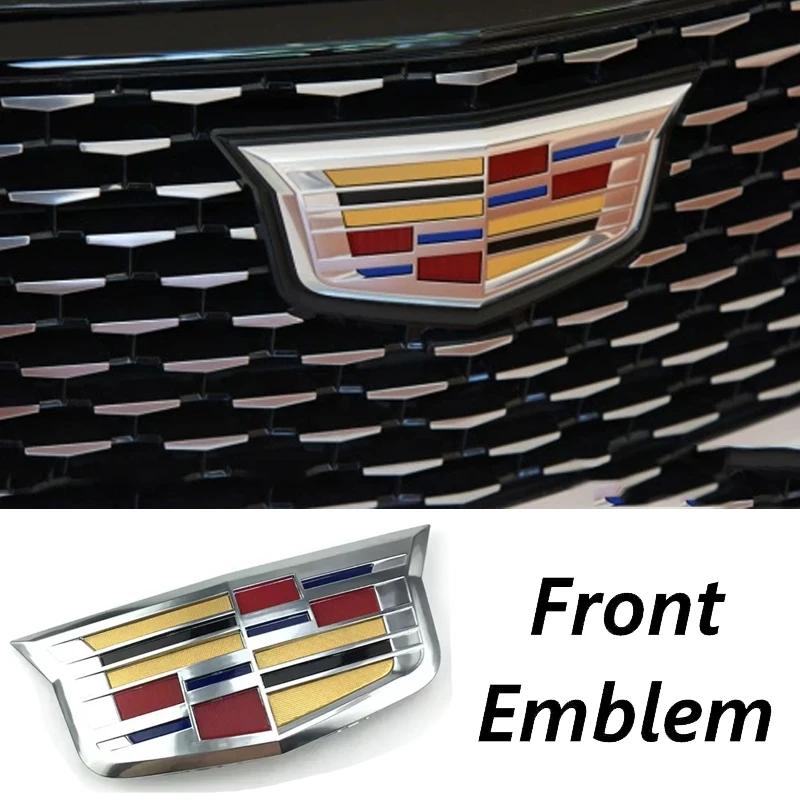 ABS Bil Frontgrill Logo Emblemdetalj for Cadillac CT4 CT5 CT6 XT5 XT6 Auto Bakluke Merke Klistremerke Erstatningstilbehør