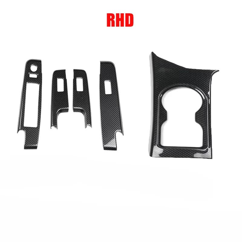 R/LHD For Isuzu D-MAX D MAX DMAX 2021 2022 ABS Carbonfiber Window Lift Swtich Cover Center Control Front Water Cup Holder Cover