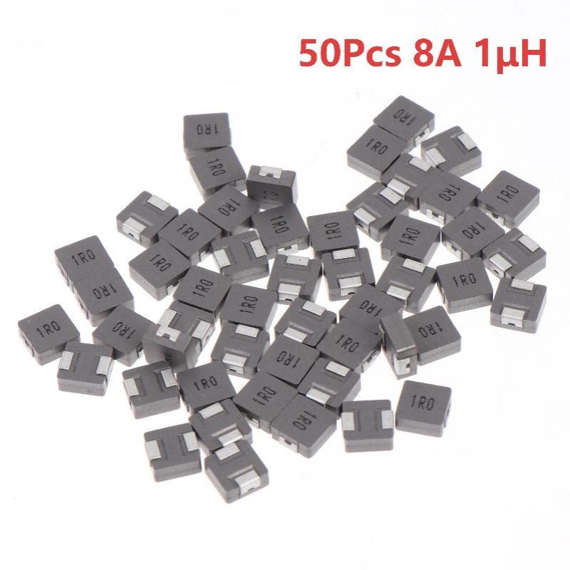50Pcs 1Uh 2.2Uh 4.7Uh Integrated Mold Smd Inductor High Current Inductors For Pcb Circuit Electronic Power Supply Repair