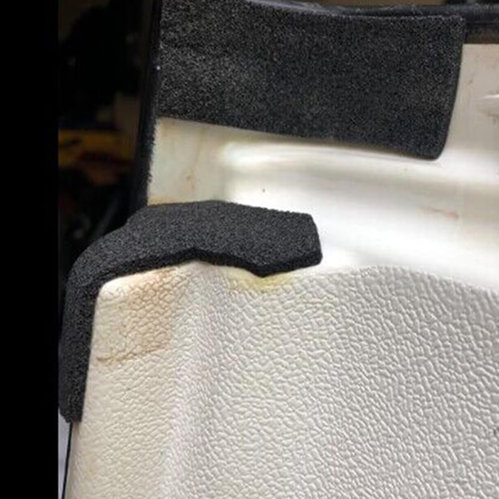 17-teiliges Hartdach-Dichtungs-Kit für Autos, Regendichtungs-Schaumstoffblocker, Reparaturset, 2 Stück Regenabweiser, Regenrinne für Jeep Wrangler JK JKU 2007-2017, Innen, Außen