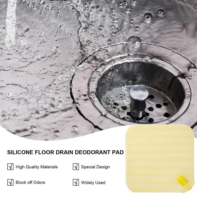 Shower Drain Covers Drain Cover Shower Floor Drain Patch Anti-Odor Silicone Shower Drain Stopper Mat Prevent Drain Odor Flexible
