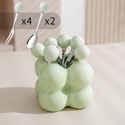 LISM Obstgabel- und Löffelset mit Aufbewahrungsbehälter