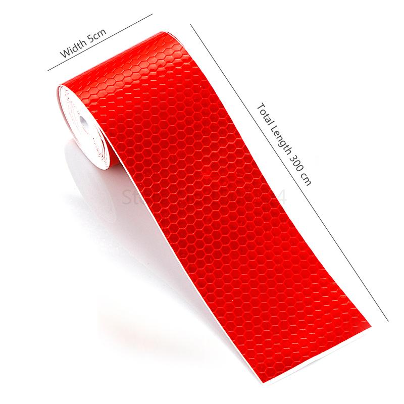 Reflective Tape 5*300cm Car Styling Safety Warning Material Motorcycle Cycling Car Stickers For Renault Ford Toyota Bmw Vw Lada