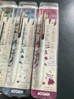 Moomin Part 2 x ZEBRA SARASA Grand Knock Gel Ink ballpoint pen Limited Set 4