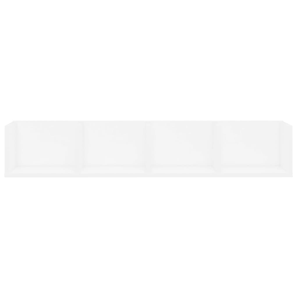 CD Wall Shelf White 100 x 18 x 18 cm Particleboard