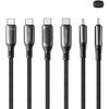 Vention USB-C 2.0 5A bavlnou opletený kabel s LED displejem 1.2m Černý Typ slitiny zinku