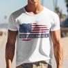 Men's T-shirt With Patriotic GOD BLESS AMERICA Unisex White Cotton Oversize Tee