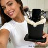 1PC Small Lychee Pattern Glasses Seat Simple Display Stand Super Dense Pen Holder Internet Celebrity Glasses Case Plush Glasses