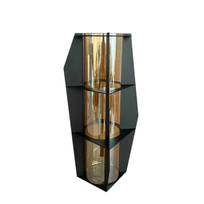Creative Glass Vases Living Room Desktop Flower Bottle Balcony Decoration Vases Ornament Modern Garden Storage Bottle Ornament