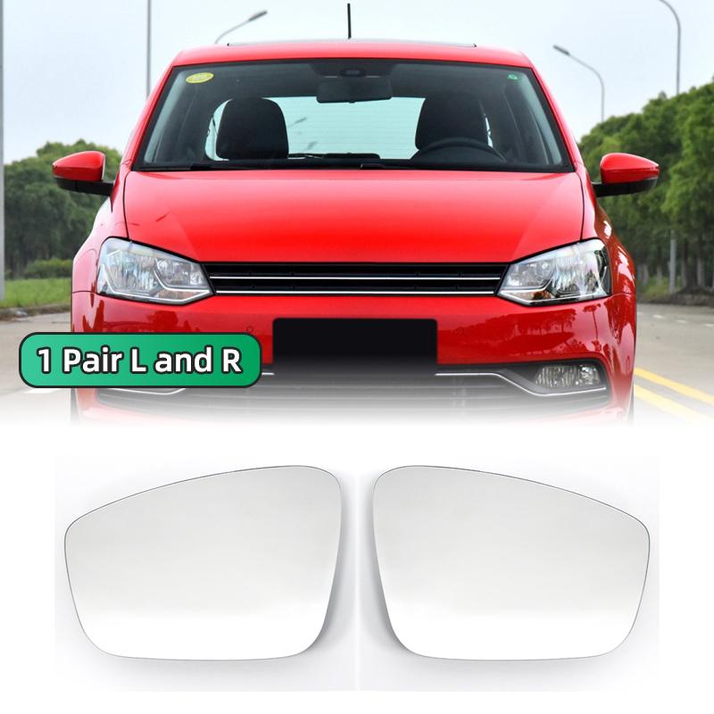 Für VW Polo V 6R 6C 2009-2017 Auto Links Rechts Rückspiegel Seitenflügel Spiegelglas Beheizt Langlebig Außenteil Weitwinkel Rückansicht