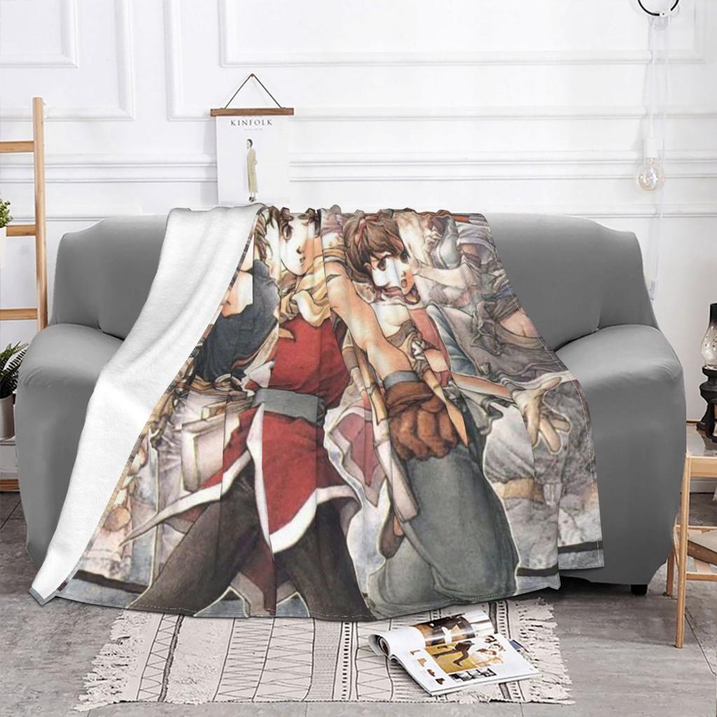 Genso Suikoden Best RPG Blankets Vintage Games Fleece Funny Warm Throw Blankets for Chair Covering Sofa Decoration