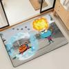 Cartoon W-World Of G-GumballS Door Mat Bath Microfiber Decorative Versatile Flannel Floor Mat Quick Dry Absorbent Non-slip Sole