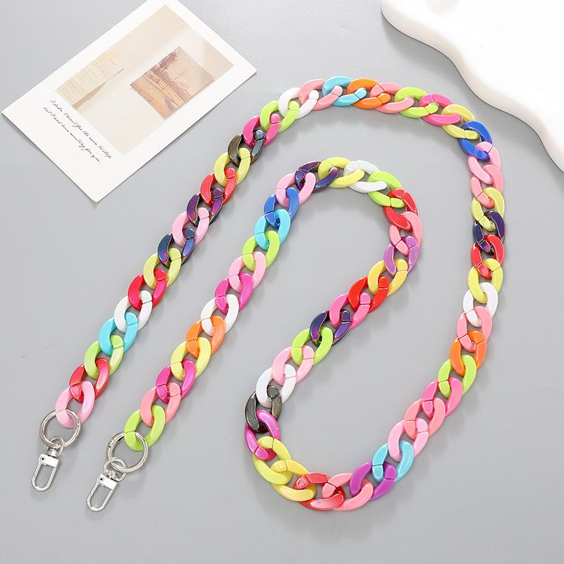 Yilian Schmuck Acryl Geflochtene Umhänge-Handy- und Taschenkette