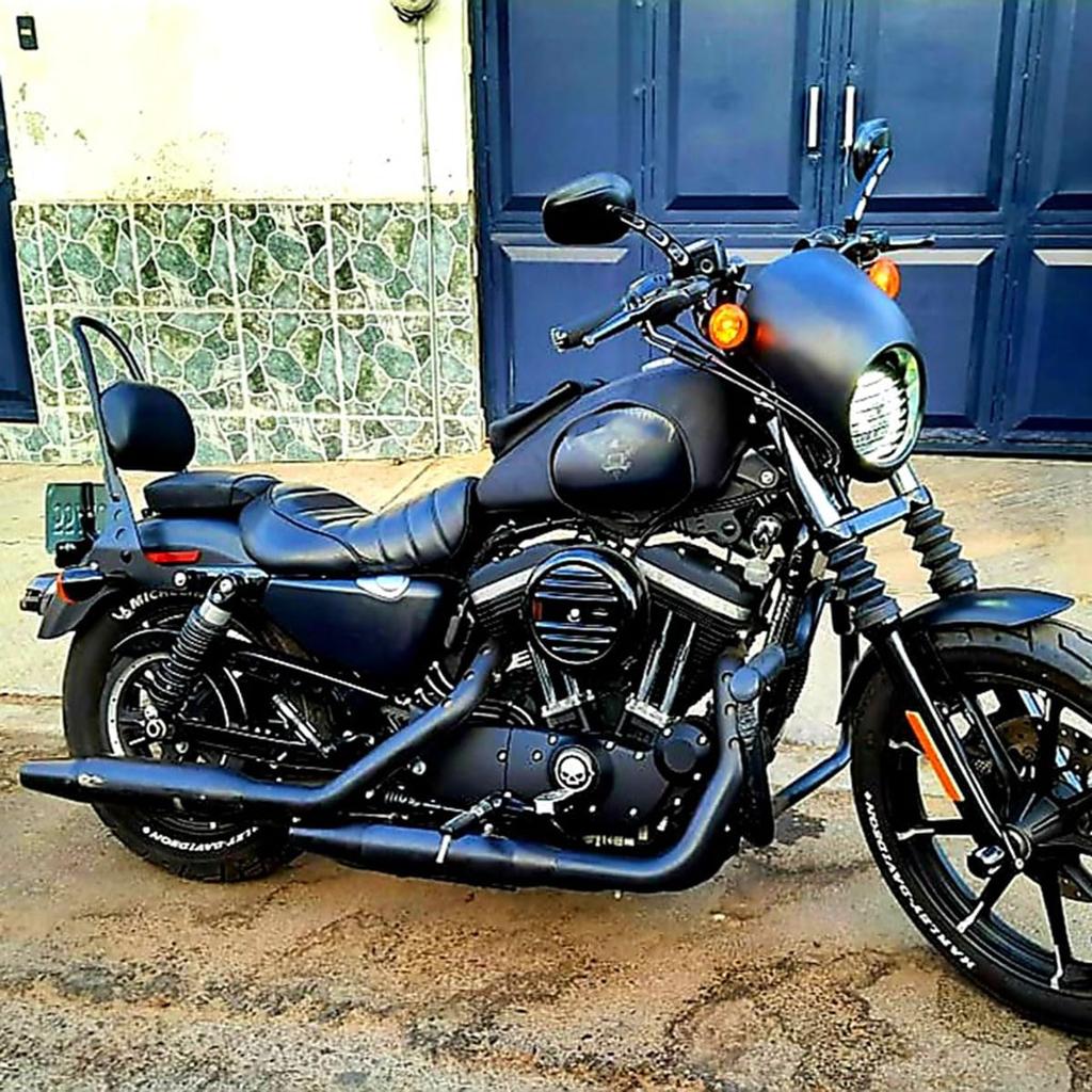 JPMODAO Harley x 48 Rear Motorcycle Rear Seat Cushion with Rear Passenger Seat Belt