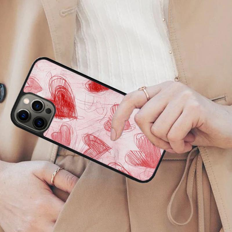 Cute Heart Magnetic Phone Case For APPLE iPhone 17 Air 16 14 13 12 Pro Max 15 Plus Wireless Charge With MagSafe Cover