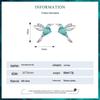 Avle S925 Sterling Silver Light Green Teardrop Hummingbird Earrings