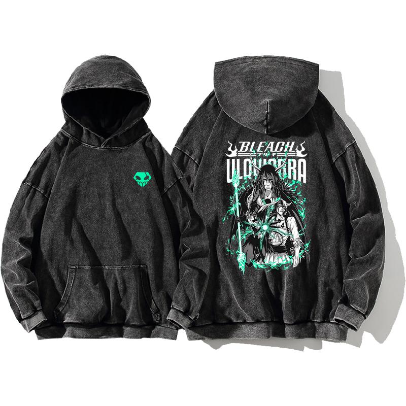 

Japan AnimeBLEACH Ulquiorra Cifer Printed Hooded Men Women High Quality Washed Cotton Hoodies Harajuku Male Manga Sweatshirt XXXL чёрный