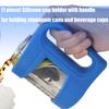 Silikonburkhållare Med Ergonomiskt Handtag Halkfria Grepp För Dryckesburk Perfekt För Utomhuscamping Picknick Partyn Lätt Att Rengöra Hållbara Design