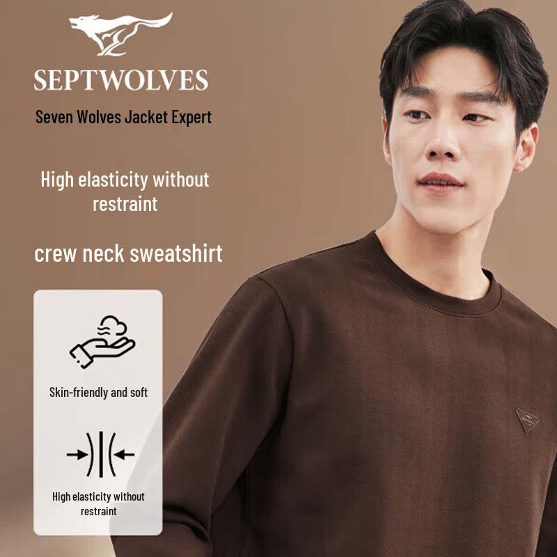 

SEPTWOLVES Men s Crew Neck Warm Long Sleeve Sweatshirt 3XL