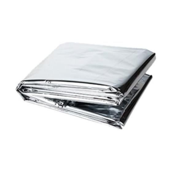 Emergency Sheet 210 X 130 Cm | Ultra Lightweight 58 G / Storage 12 X 7 Cm Aluminum Thermal Blanket [Cold Protection, Wind Protection, Rain