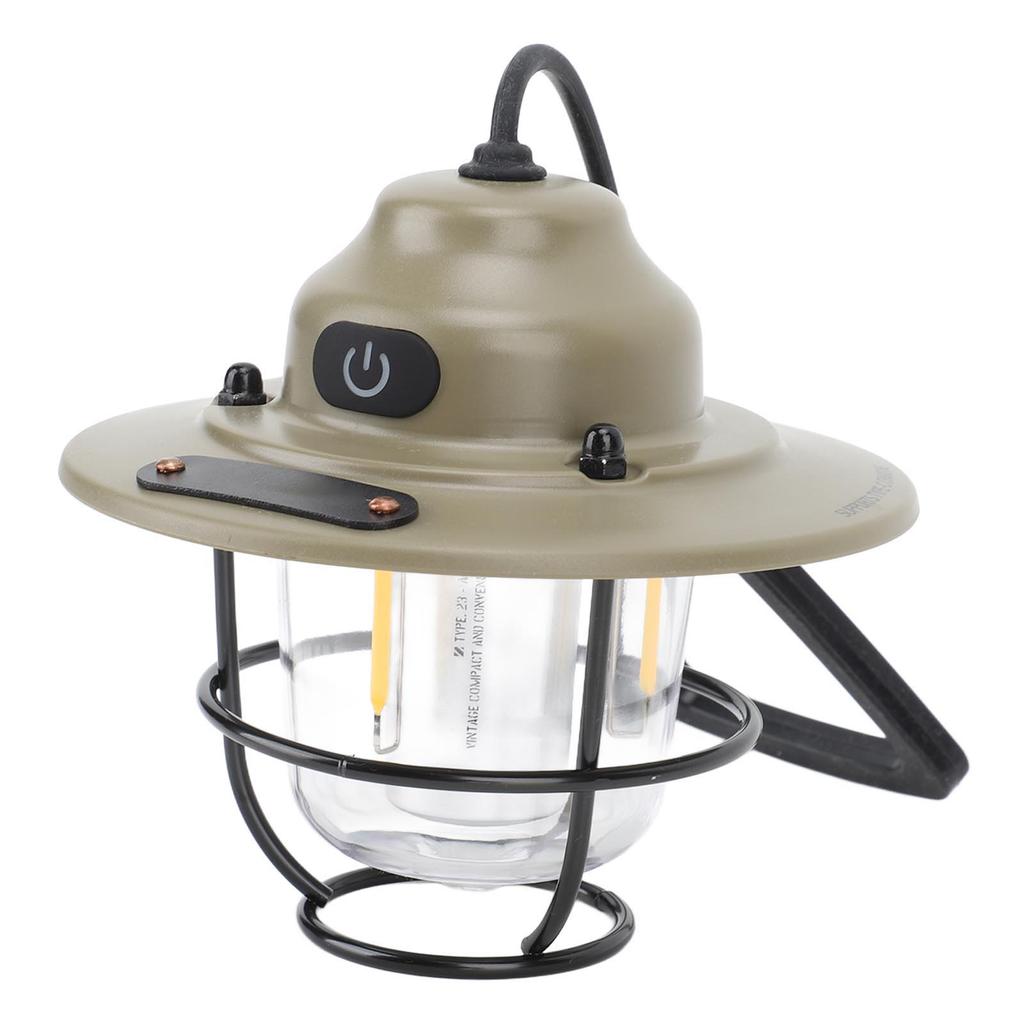 Lanterna da campeggio a LED Impermeabile 1200MAH 2.0W Dimmerazione continua Vintage Ricaricabile Lanterna da campeggio per escursionismo pesca